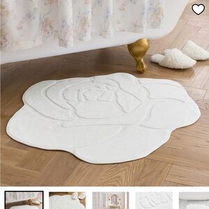 Pottery Barn  x Love Shack Fancy Rosette White Bath Mat Towel. NEW!!